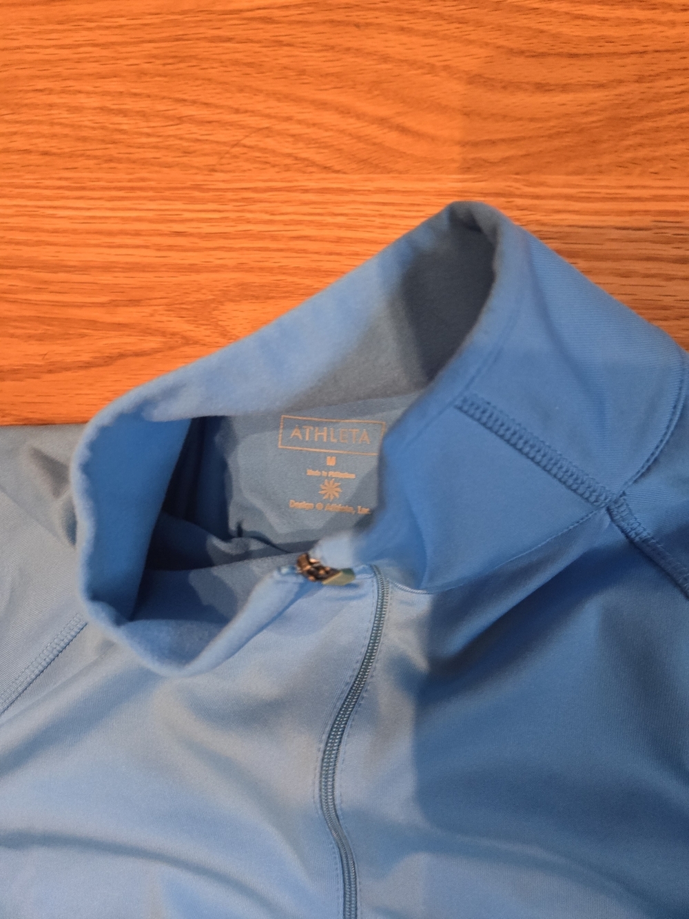 Athleta Sky Blue Quarter-Zip Performance Top - Picture 4 of 5